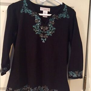 Susan Graver embroidered shirt